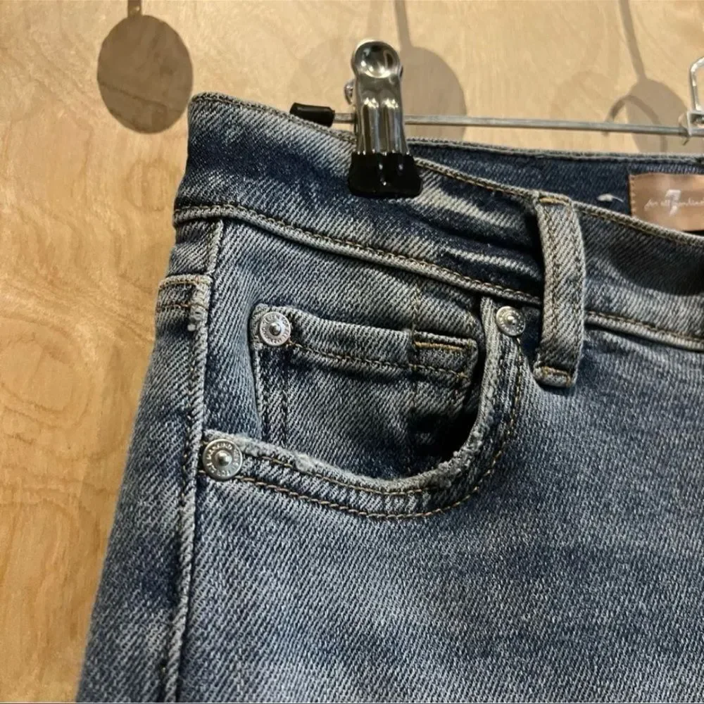 7 For All Mankind High Rise Kick Flare Scalloped Hem Jeans – Size 26 - Picture 8 of 11
